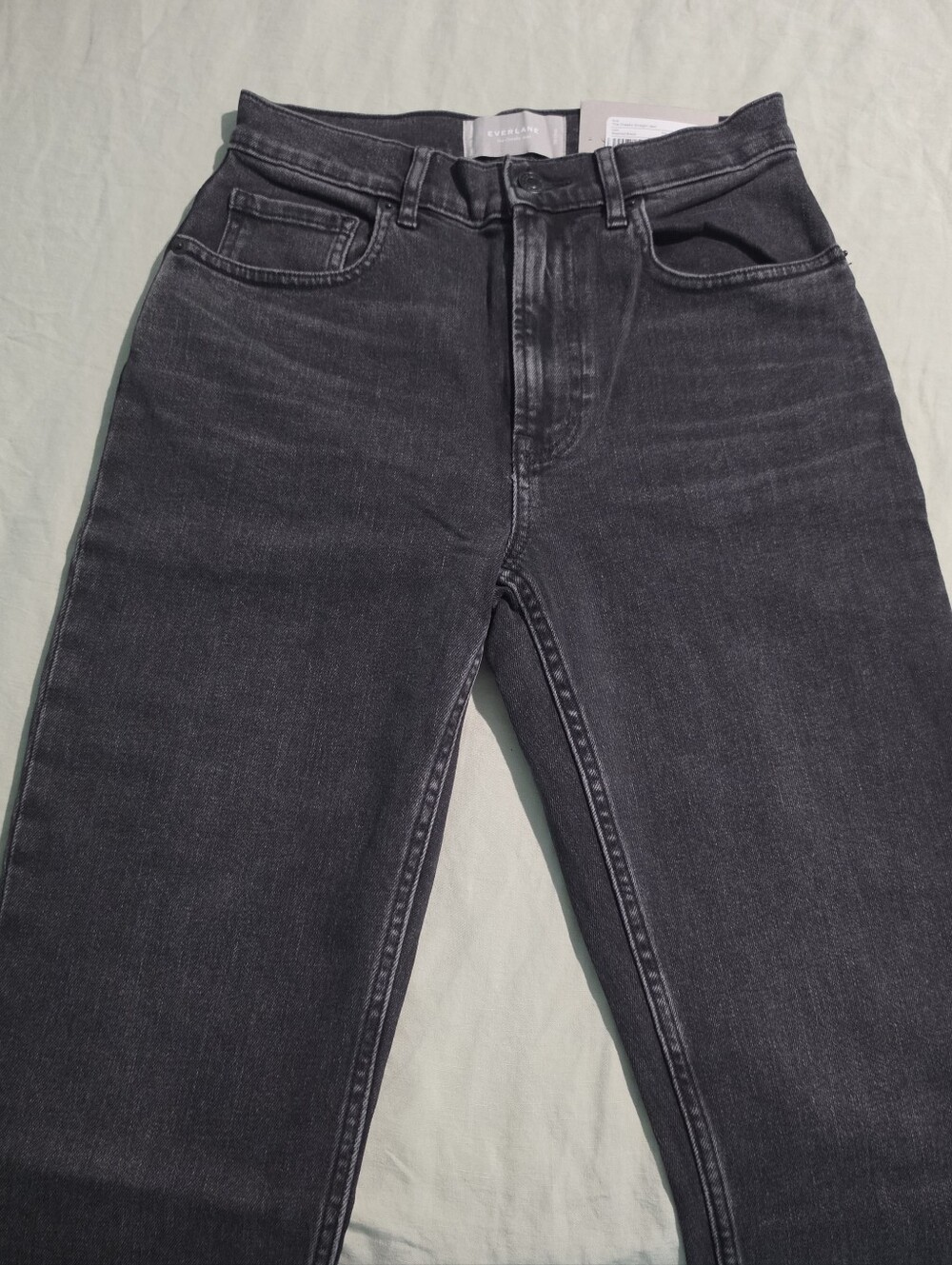 Everlane The Cheeky Straight Ankle Washed Black Women's Jeans Size 26 NWT $98 - Picture 9 of 11